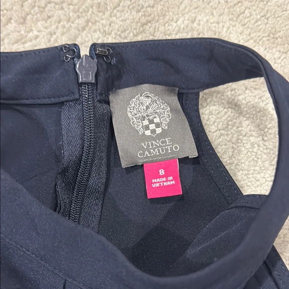 Vince Camuto Blue Asymmetrical One Shoulder Cocktail Dress - Picture 2 of 5